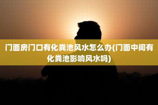 门面房门口有化粪池风水怎么办(门面中间有化粪池影响风水吗)