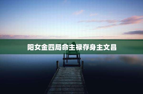 阳女金四局命主禄存身主文昌
