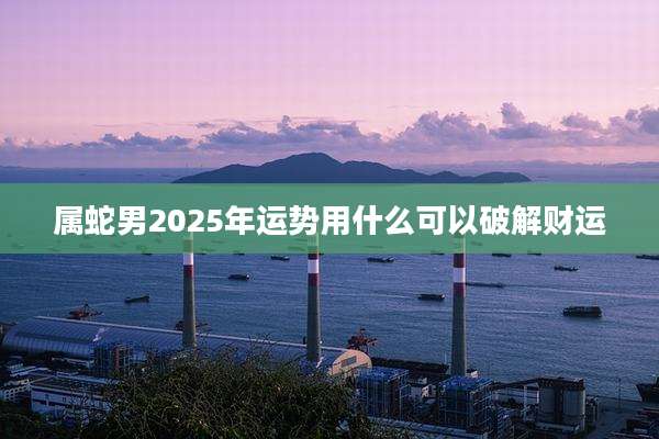 属蛇男2025年运势用什么可以破解财运