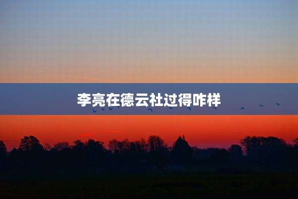 李亮在德云社过得咋样