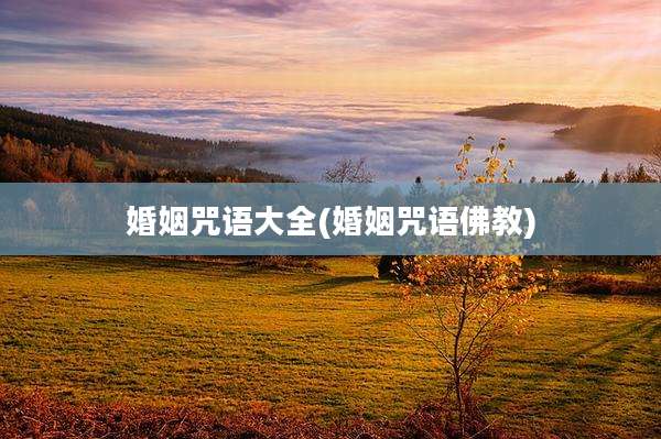 婚姻咒语大全(婚姻咒语佛教)