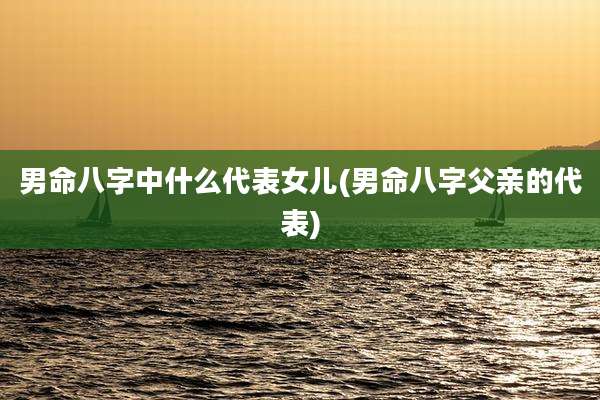 男命八字中什么代表女儿(男命八字父亲的代表)