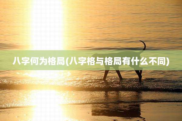 八字何为格局(八字格与格局有什么不同)