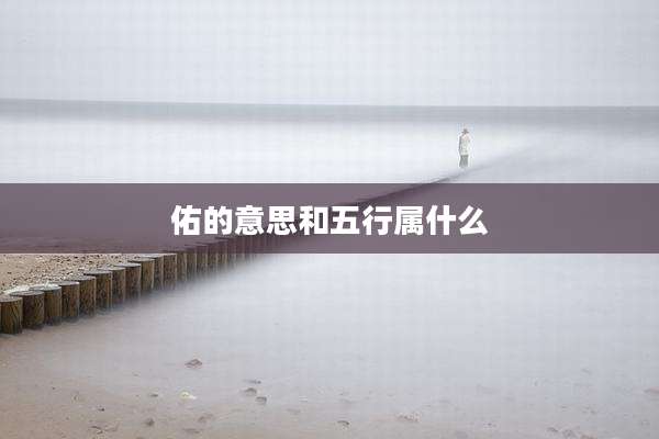 佑的意思和五行属什么