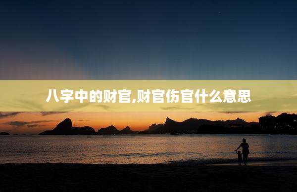 八字中的财官,财官伤官什么意思