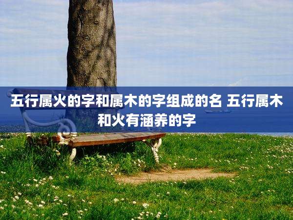 五行属火的字和属木的字组成的名 五行属木和火有涵养的字