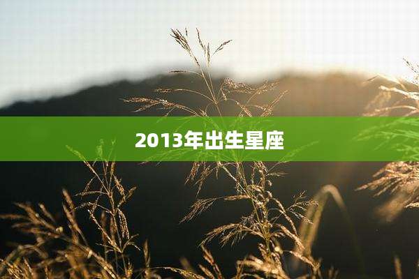 2013年出生星座