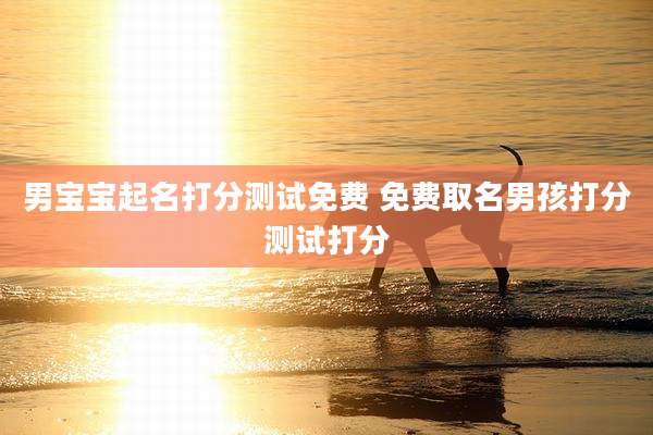 男宝宝起名打分测试免费 免费取名男孩打分测试打分