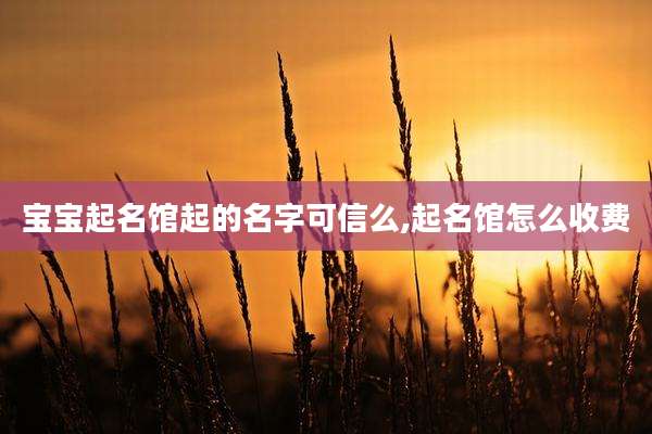 宝宝起名馆起的名字可信么,起名馆怎么收费