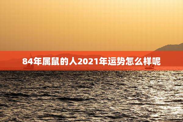 84年属鼠的人2021年运势怎么样呢
