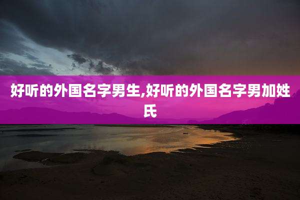 好听的外国名字男生,好听的外国名字男加姓氏