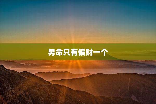 男命只有偏财一个