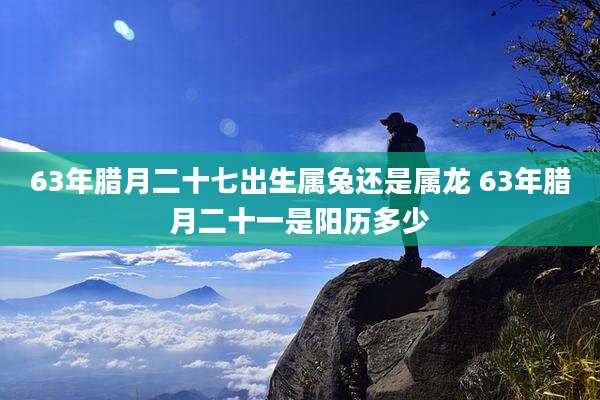 63年腊月二十七出生属兔还是属龙 63年腊月二十一是阳历多少