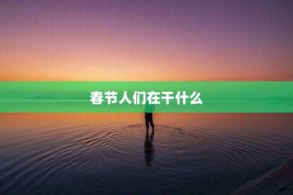 春节人们在干什么