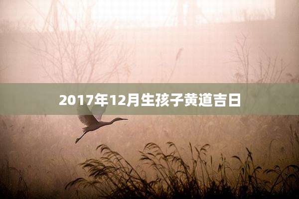 2017年12月生孩子黄道吉日