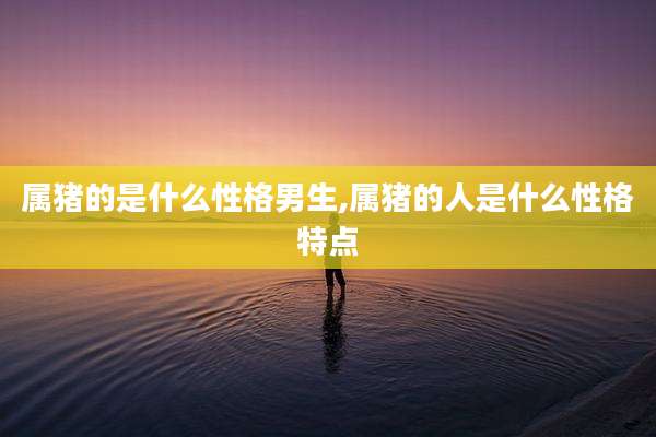 属猪的是什么性格男生,属猪的人是什么性格特点