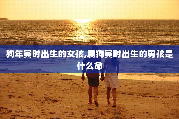 狗年寅时出生的女孩,属狗寅时出生的男孩是什么命