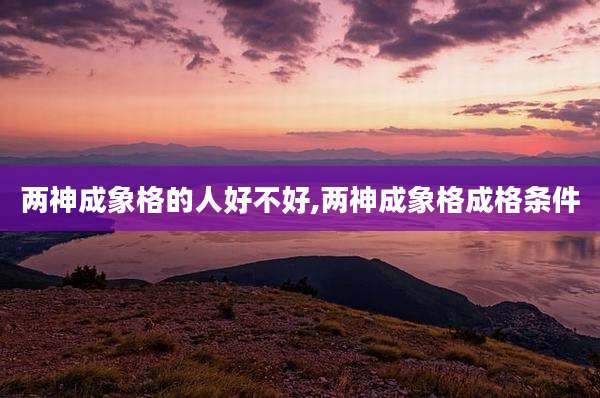 两神成象格的人好不好,两神成象格成格条件
