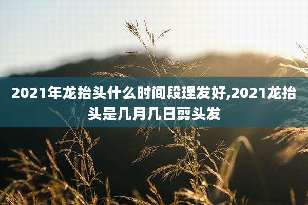 2021年龙抬头什么时间段理发好,2021龙抬头是几月几日剪头发