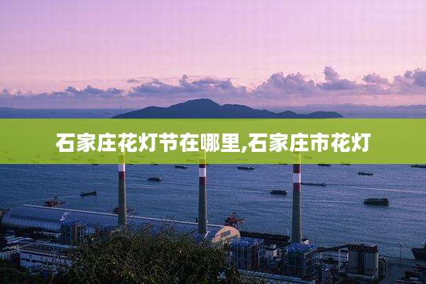 石家庄花灯节在哪里,石家庄市花灯