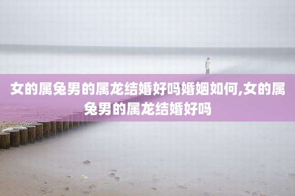 女的属兔男的属龙结婚好吗婚姻如何,女的属兔男的属龙结婚好吗
