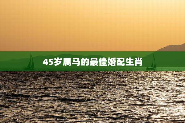 45岁属马的最佳婚配生肖