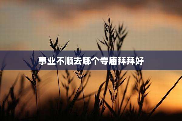 事业不顺去哪个寺庙拜拜好