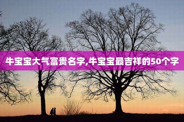 牛宝宝大气富贵名字,牛宝宝最吉祥的50个字
