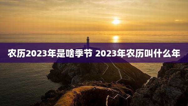 农历2023年是啥季节 2023年农历叫什么年