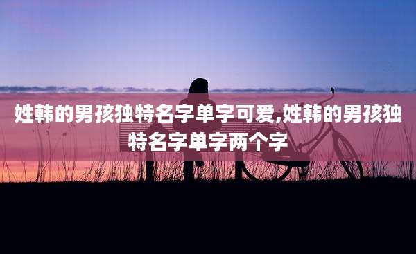 姓韩的男孩独特名字单字可爱,姓韩的男孩独特名字单字两个字