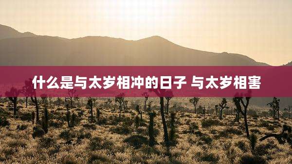 什么是与太岁相冲的日子 与太岁相害