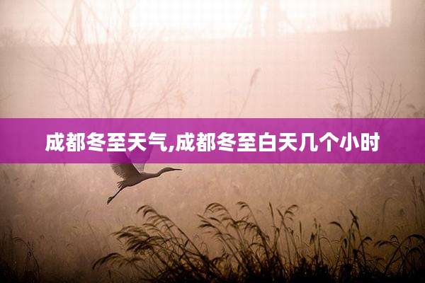 成都冬至天气,成都冬至白天几个小时