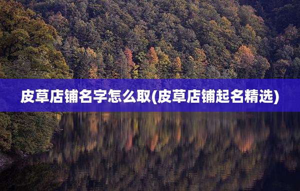 皮草店铺名字怎么取(皮草店铺起名精选)