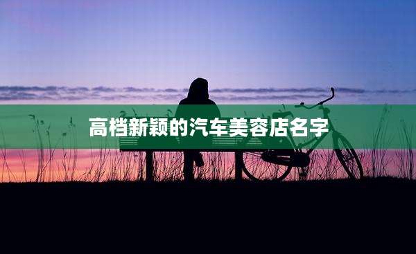 高档新颖的汽车美容店名字