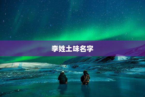 李姓土味名字