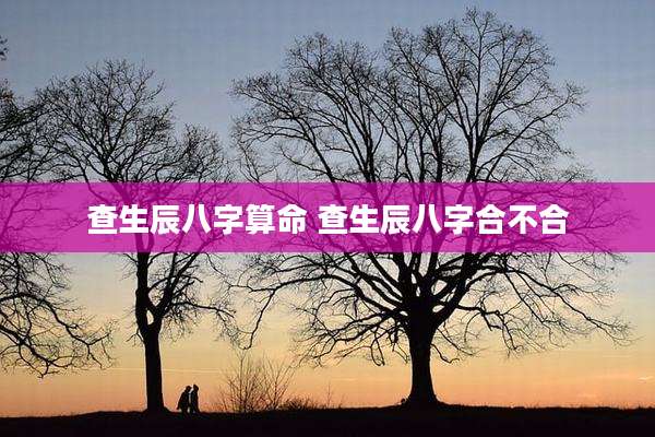 查生辰八字算命 查生辰八字合不合
