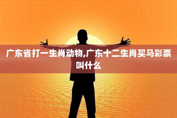 广东省打一生肖动物,广东十二生肖买马彩票叫什么