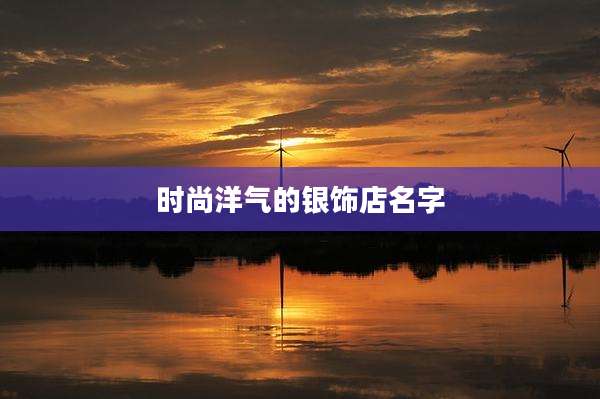 时尚洋气的银饰店名字