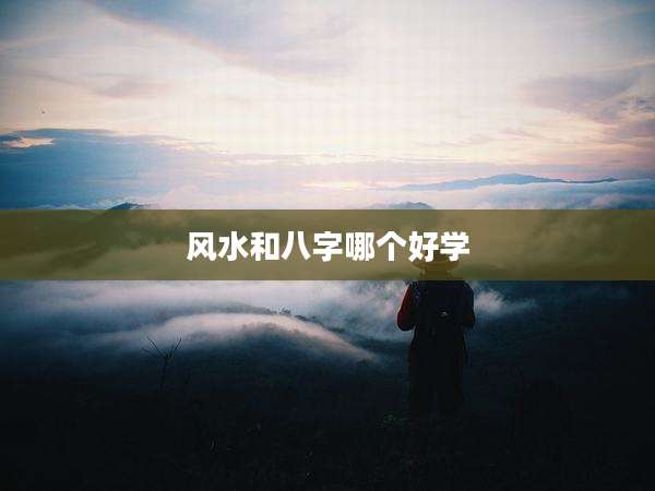 风水和八字哪个好学
