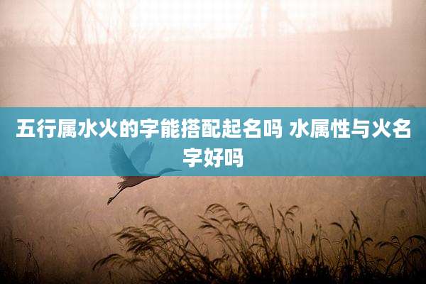 五行属水火的字能搭配起名吗 水属性与火名字好吗