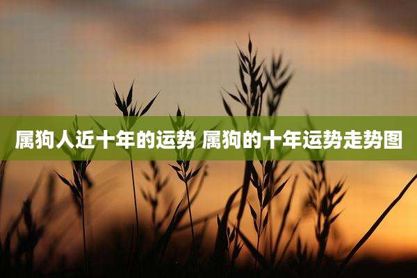 属狗人近十年的运势 属狗的十年运势走势图
