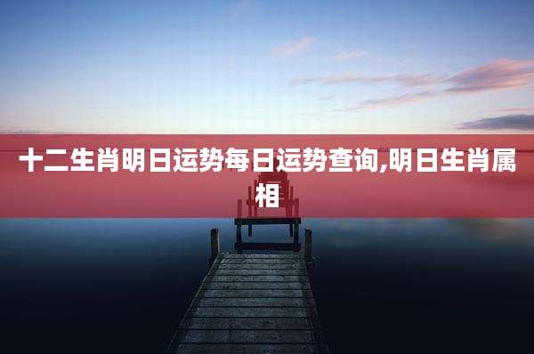 十二生肖明日运势每日运势查询,明日生肖属相