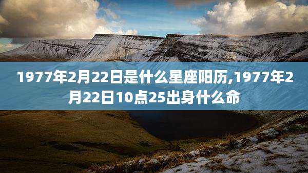 1977年2月22日是什么星座阳历,1977年2月22日10点25出身什么命