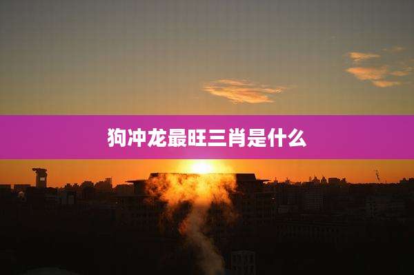 狗冲龙最旺三肖是什么