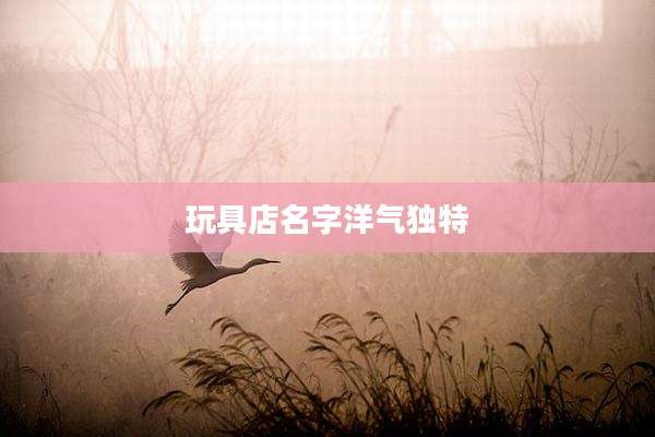 玩具店名字洋气独特