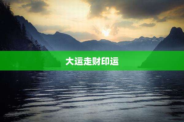 大运走财印运