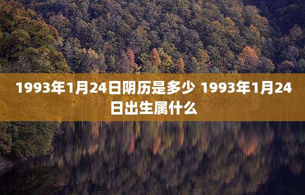 1993年1月24日阴历是多少 1993年1月24日出生属什么
