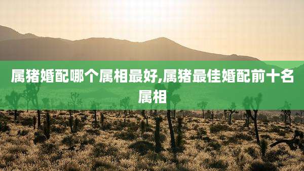 属猪婚配哪个属相最好,属猪最佳婚配前十名属相
