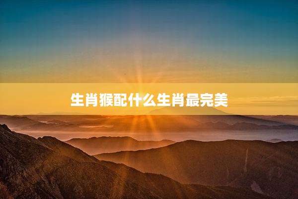生肖猴配什么生肖最完美