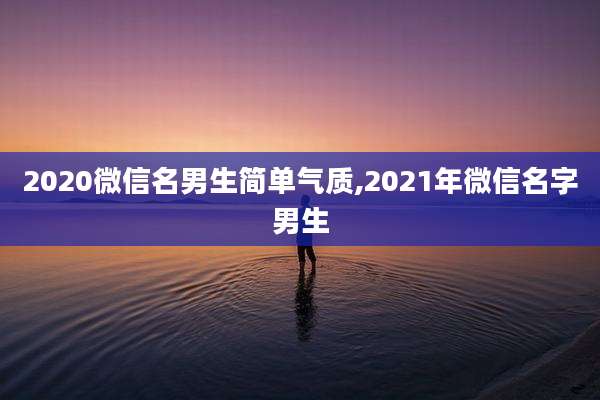 2020微信名男生简单气质,2021年微信名字男生